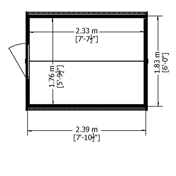 Shire Overlap 8x6 Value with Window Pressure Treated Storage Shed