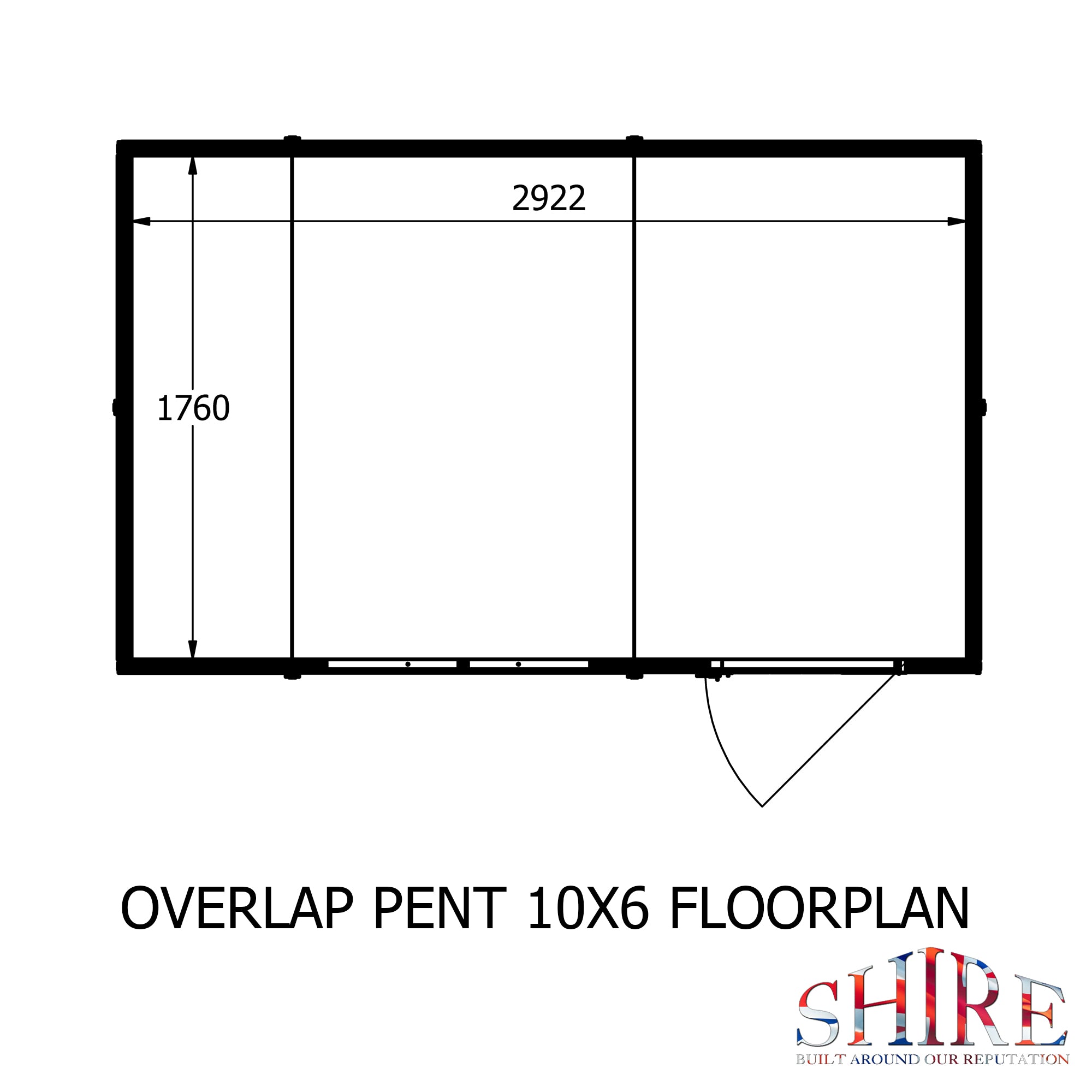Shire Overlap Pent 10x6 Storage Shed - Best Shed