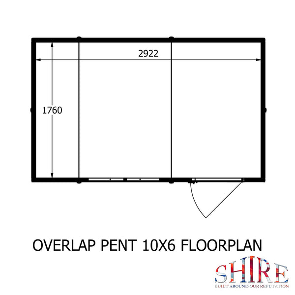Shire Overlap Pent 10x6 Storage Shed - Best Shed