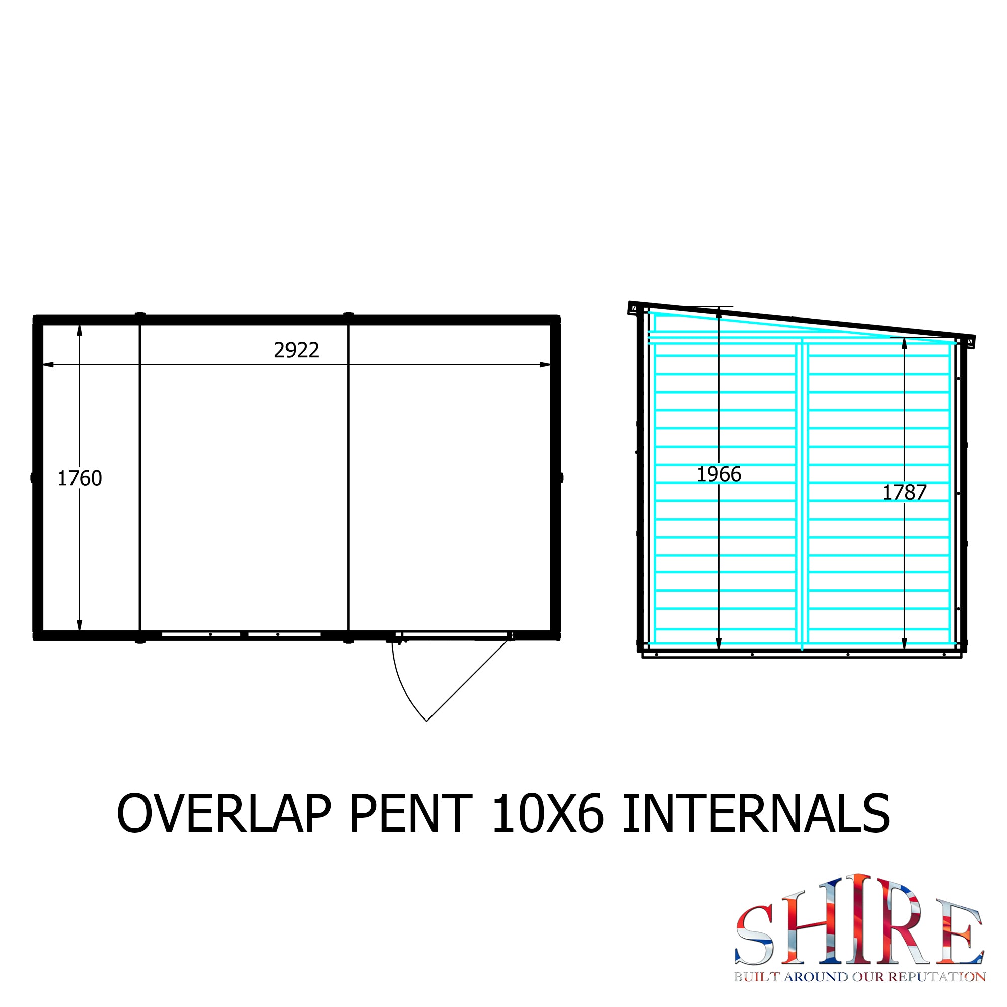 Shire Overlap Pent 10x6 Storage Shed - Best Shed