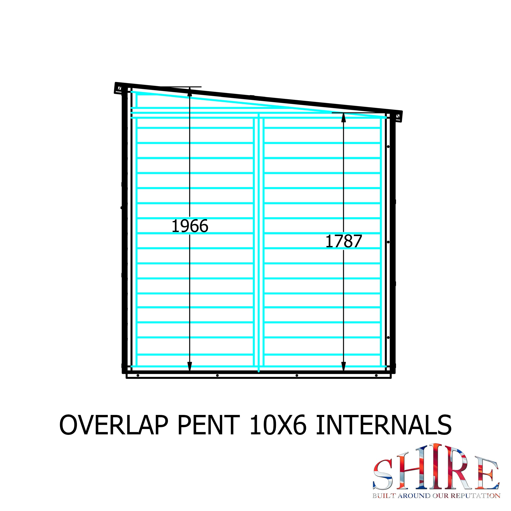 Shire Overlap Pent 10x6 Storage Shed - Best Shed
