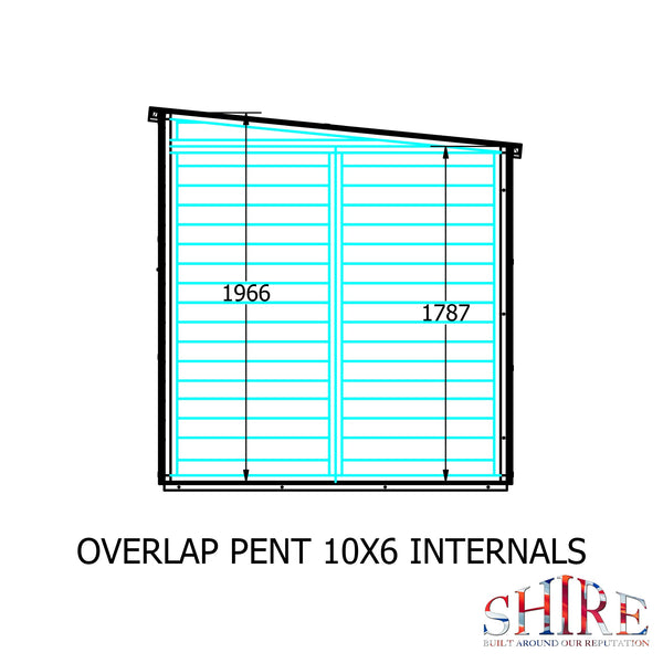 Shire Overlap Pent 10x6 Storage Shed - Best Shed