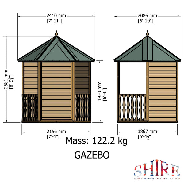 Shire Gazebo Hexagon Summerhouse - Best Shed