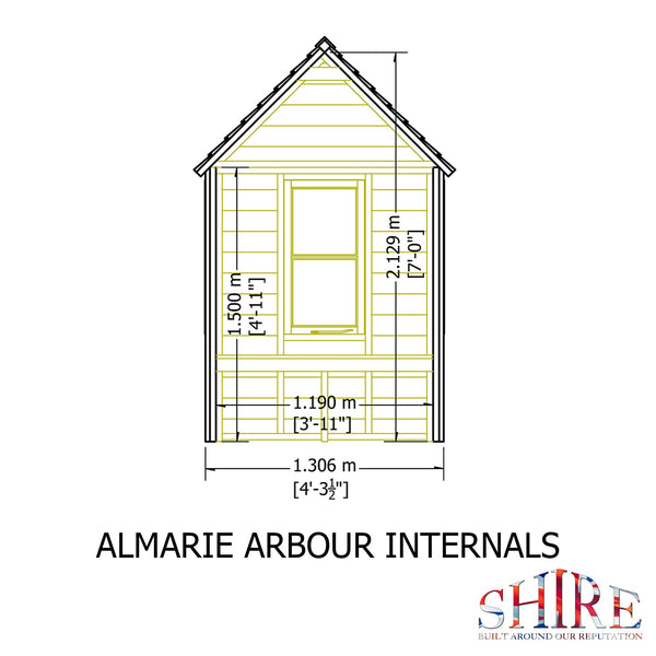 Shire Almarie 1.3x1.0m Arbour Seat