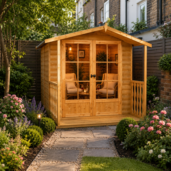 Shire Alnwick 7x7 12mm interlock Clad wooden Summerhouse