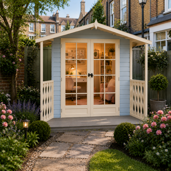 Shire Alnwick 7x7 12mm interlock Clad wooden Summerhouse