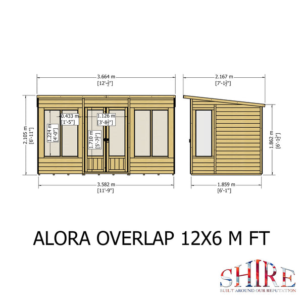 Shire 12x6 Alora Pent Summerhouse