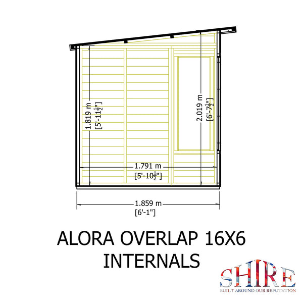 Shire 16x6 Alora Pent Summerhouse
