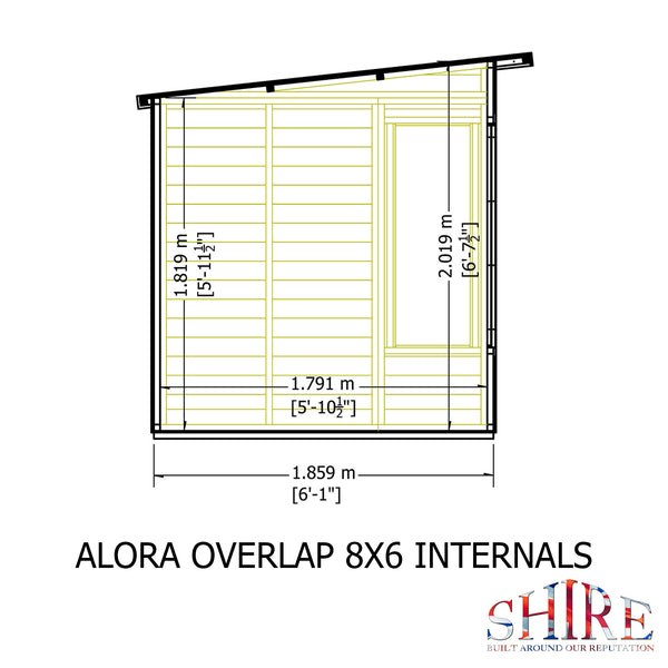 Shire 8x6 Alora Pent Summerhouse
