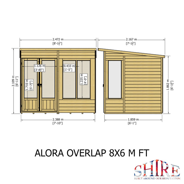Shire 8x6 Alora Pent Summerhouse
