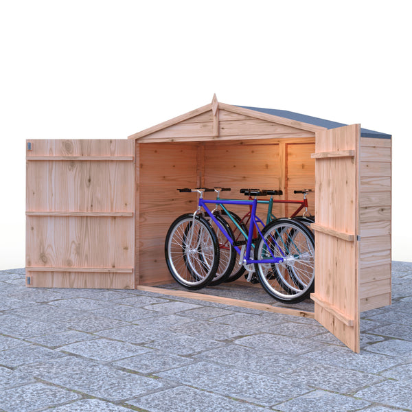 Shire Apex Bike Overlap Store no floor 7x3 - Best Shed