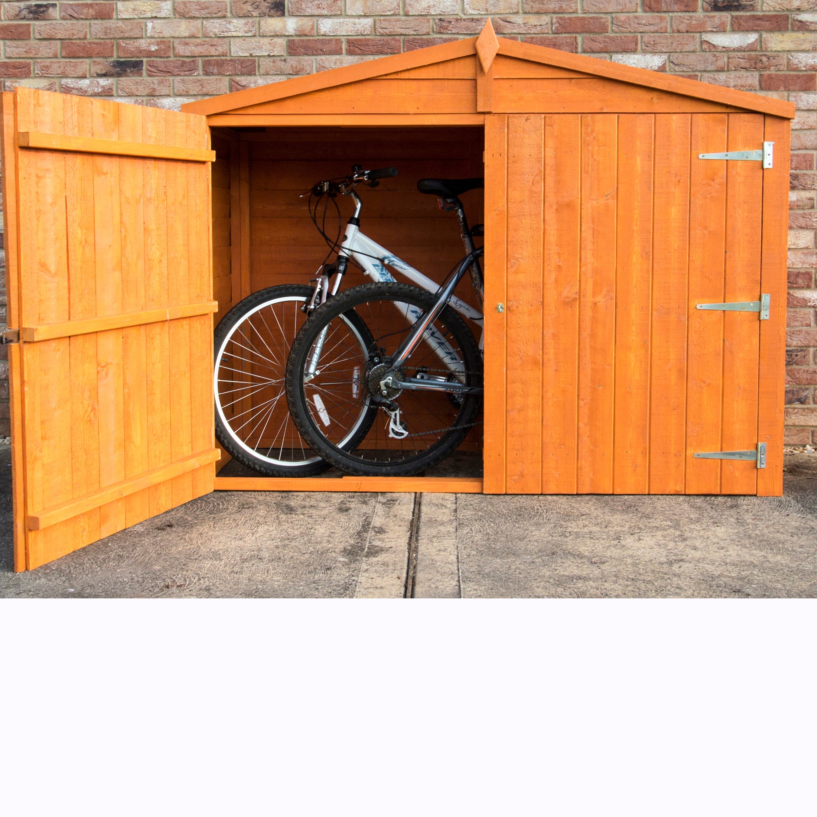 Shire Apex Bike Overlap Store no floor 7x3 - Best Shed