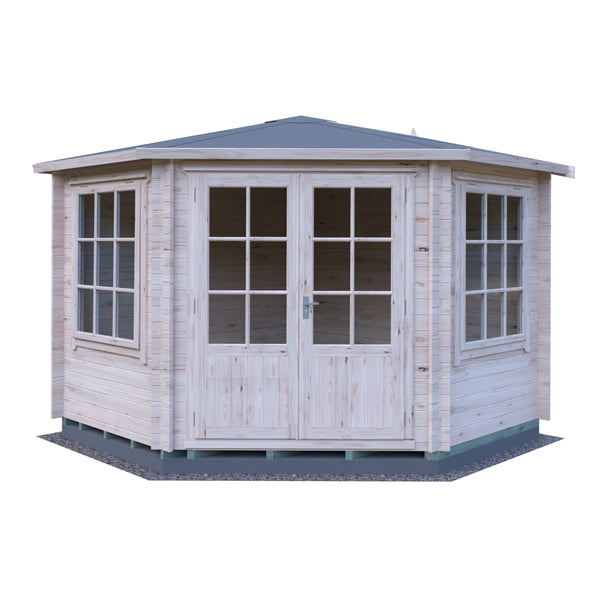 Shire Ardcastle Corner Log Cabin 28mm interlock cladding - Best Shed