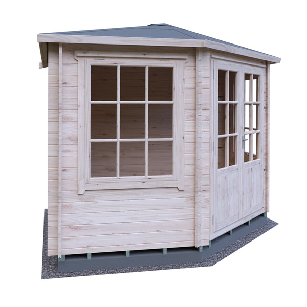 Shire Ardcastle Corner Log Cabin 28mm interlock cladding - Best Shed