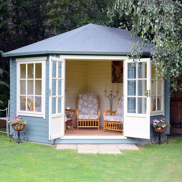 Shire Ardcastle Corner Log Cabin 28mm interlock cladding with assembly included