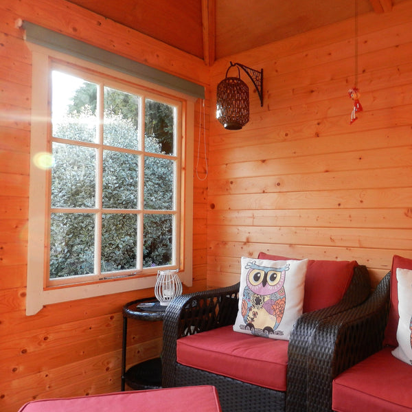 Shire Ardcastle Corner Log Cabin 28mm interlock cladding - Best Shed