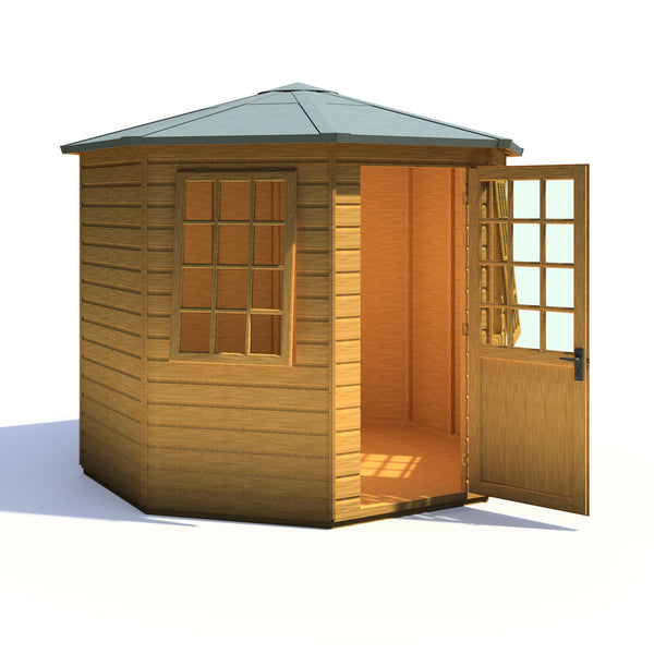 Arreton Hexagonal 8x8 12mm Shiplap Summerhouse