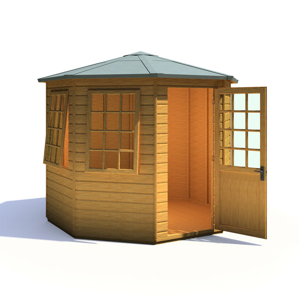 Arreton Hexagonal 8x8 12mm Shiplap Summerhouse