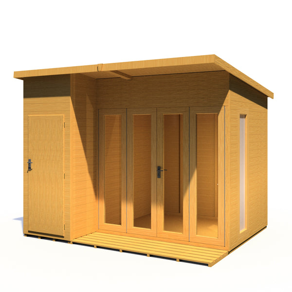 Aster 10x8 Left Hand Storage and Summerhouse 12mm Shiplap
