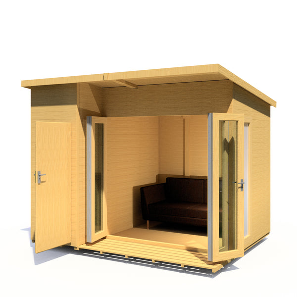 Aster 10x8 Left Hand Storage and Summerhouse 12mm Shiplap