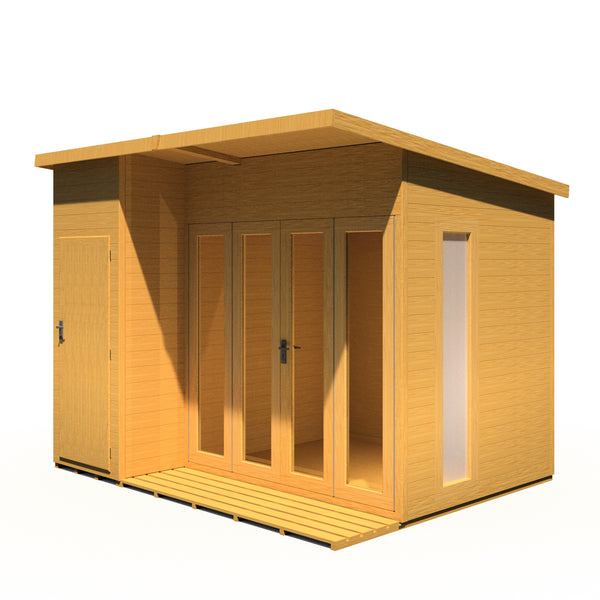 Aster 10x8 Left Hand Storage and Summerhouse 12mm Shiplap