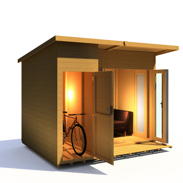 Aster 10x8 Left Hand Storage and Summerhouse 12mm Shiplap