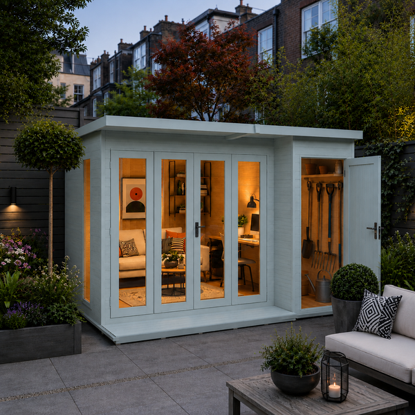 Aster 10x8 Right Hand Storage and Summerhouse 12mm Shiplap