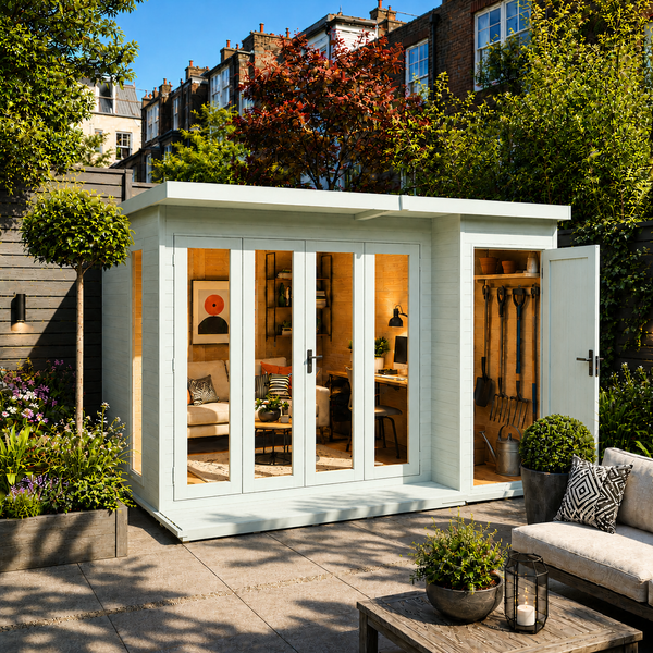 Aster 10x8 Right Hand Storage and Summerhouse 12mm Shiplap