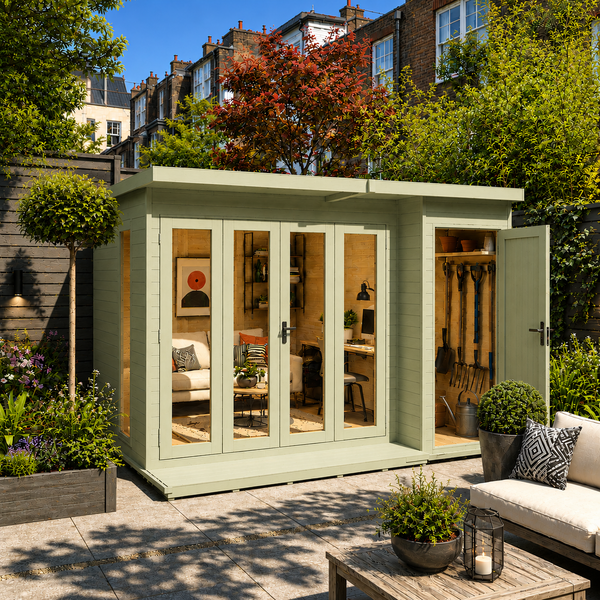 Aster 10x8 Right Hand Storage and Summerhouse 12mm Shiplap