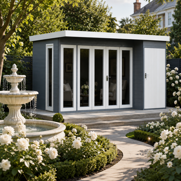 Aster 12x8 Right Hand Storage and Summerhouse 12mm Shiplap