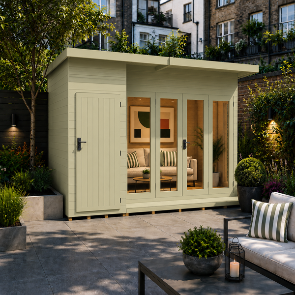 Aster 10x8 Left Hand Storage and Summerhouse 12mm Shiplap