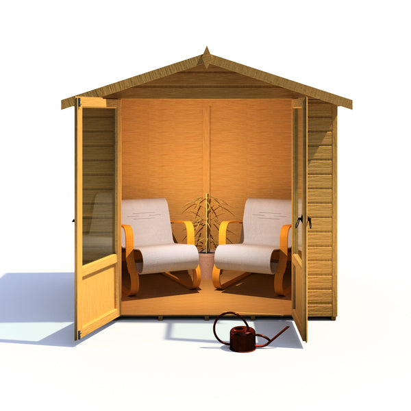 Shire Avance 7x5 12mm interlock Clad wooden Summerhouse - Best Shed