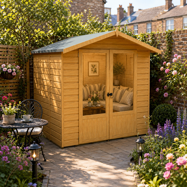 Shire Avance 7x5 12mm interlock Clad wooden Summerhouse