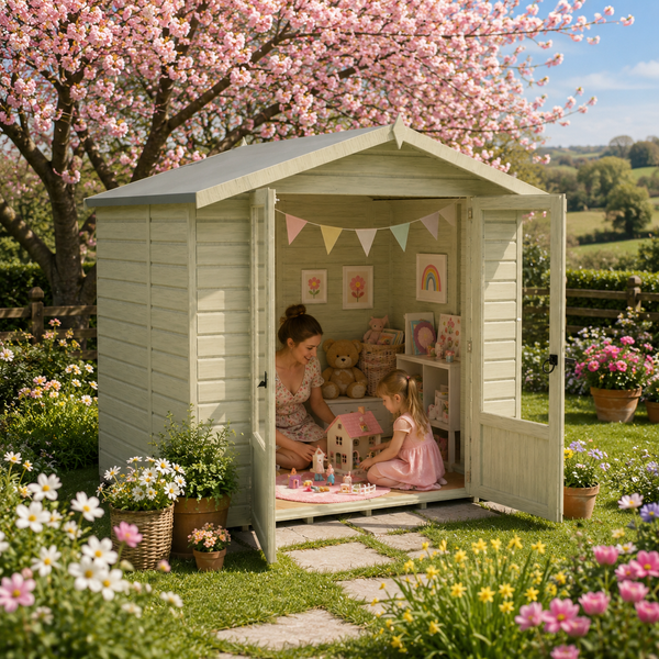 Shire Avance 7x5 12mm interlock Clad wooden Summerhouse