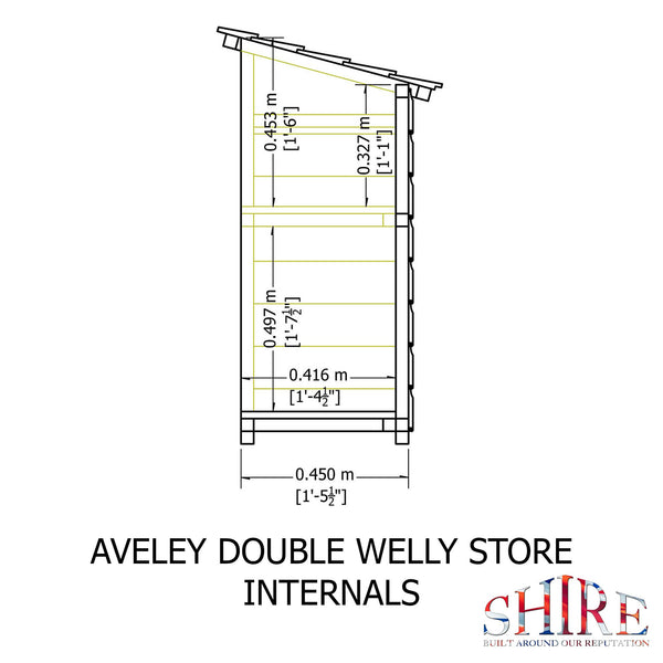 Shire Aveley Double Welly Store - Best Shed