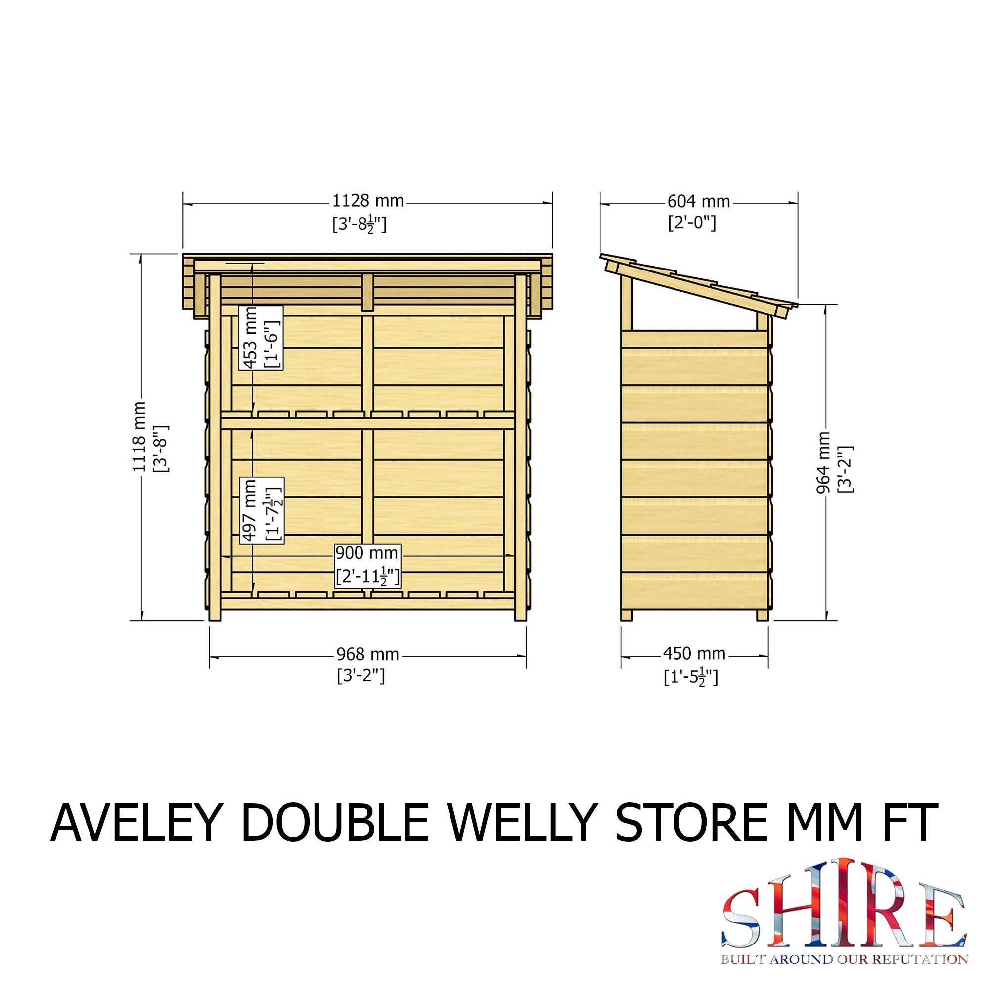 Shire Aveley Double Welly Store - Best Shed