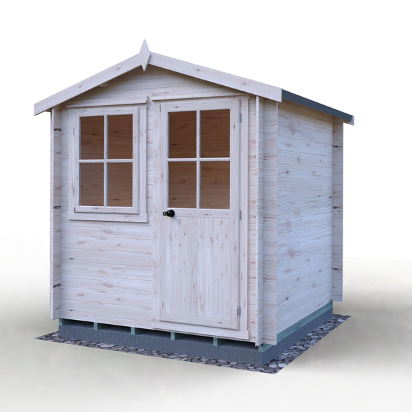 Shire Avesbury(Pembrook) 7x7 Log Cabin 19mm interlock  Cladding - Best Shed