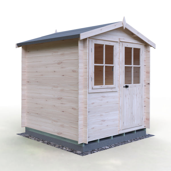Shire Avesbury(Pembrook) 7x7 Log Cabin 19mm interlock  Cladding - Best Shed
