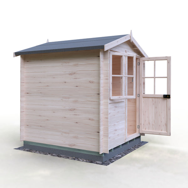 Shire Avesbury(Pembrook) 7x7 Log Cabin 19mm interlock  Cladding - Best Shed