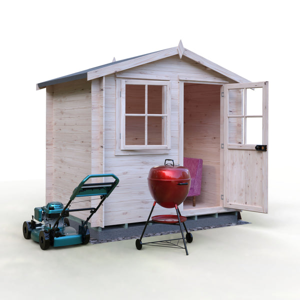 Shire Avesbury(Pembrook) 8x6 Log Cabin 19mm interlock  Cladding - Best Shed