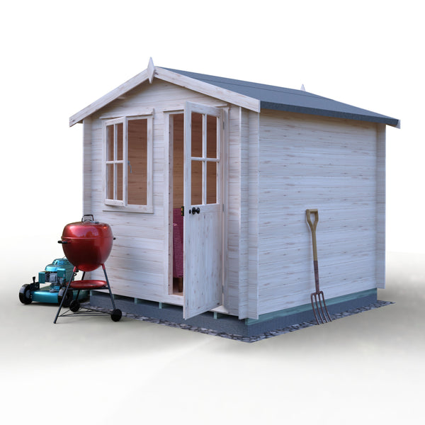 Shire Avesbury 8x8 Log Cabin 19mm interlock  Cladding - Best Shed