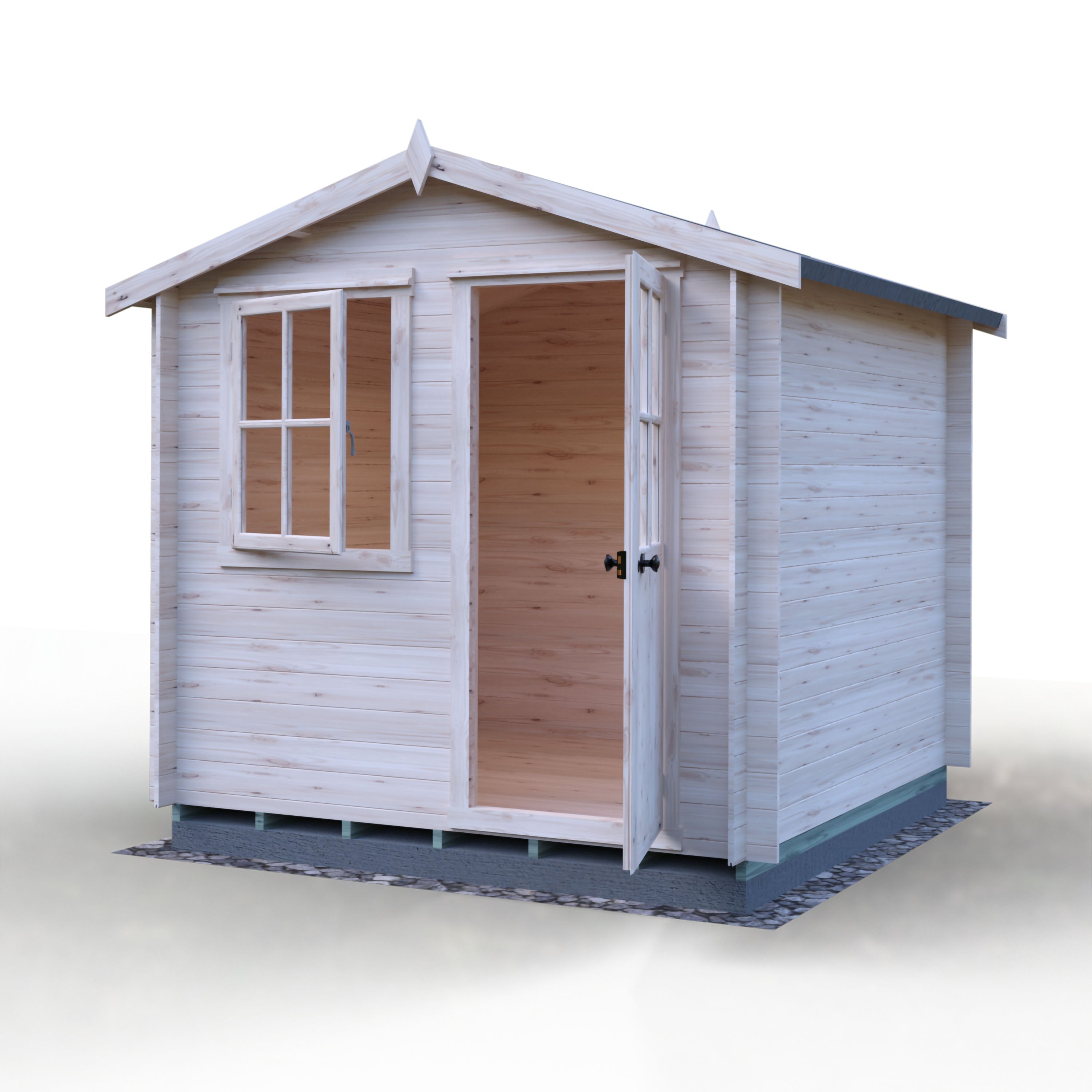 Shire Avesbury 8x8 Log Cabin 19mm interlock  Cladding - Best Shed