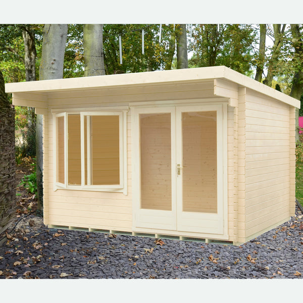Shire 10x12 bucknells log cabin 28mm Cladding - Best Shed
