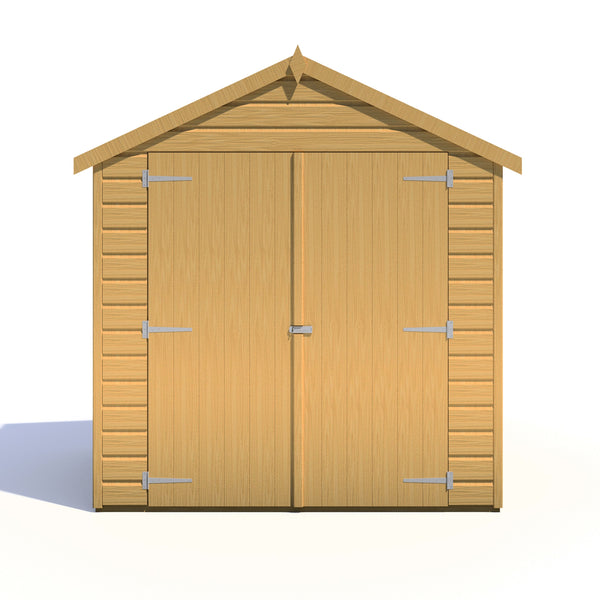 Shire Bute Shiplap Apex Double Door 4x6 12mm interlock Clad wooden Shed