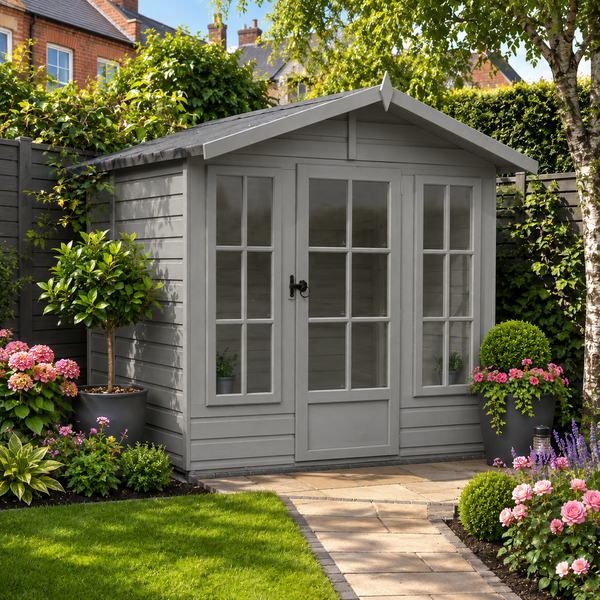 Shire Badminton & Verandah 7x10 12mm interlock Clad wooden Summerhouse