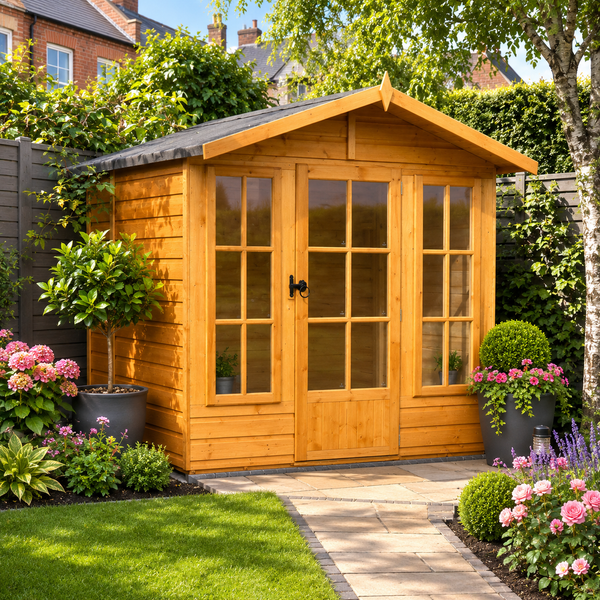 Shire Badminton & Verandah 7x10 12mm interlock Clad wooden Summerhouse