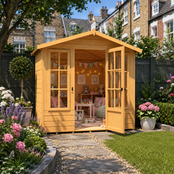 Shire Badminton & Verandah 7x10 12mm interlock Clad wooden Summerhouse