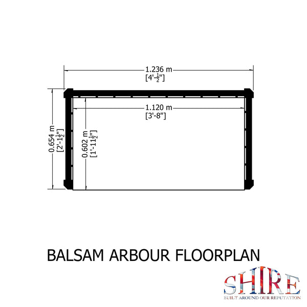 Shire Balsam 1.4x0.7m Arbour Seat - Best Shed