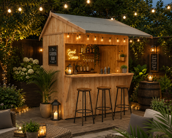 Shire Garden Bar Apex Roof 6x4 12mm interlock  Cladding