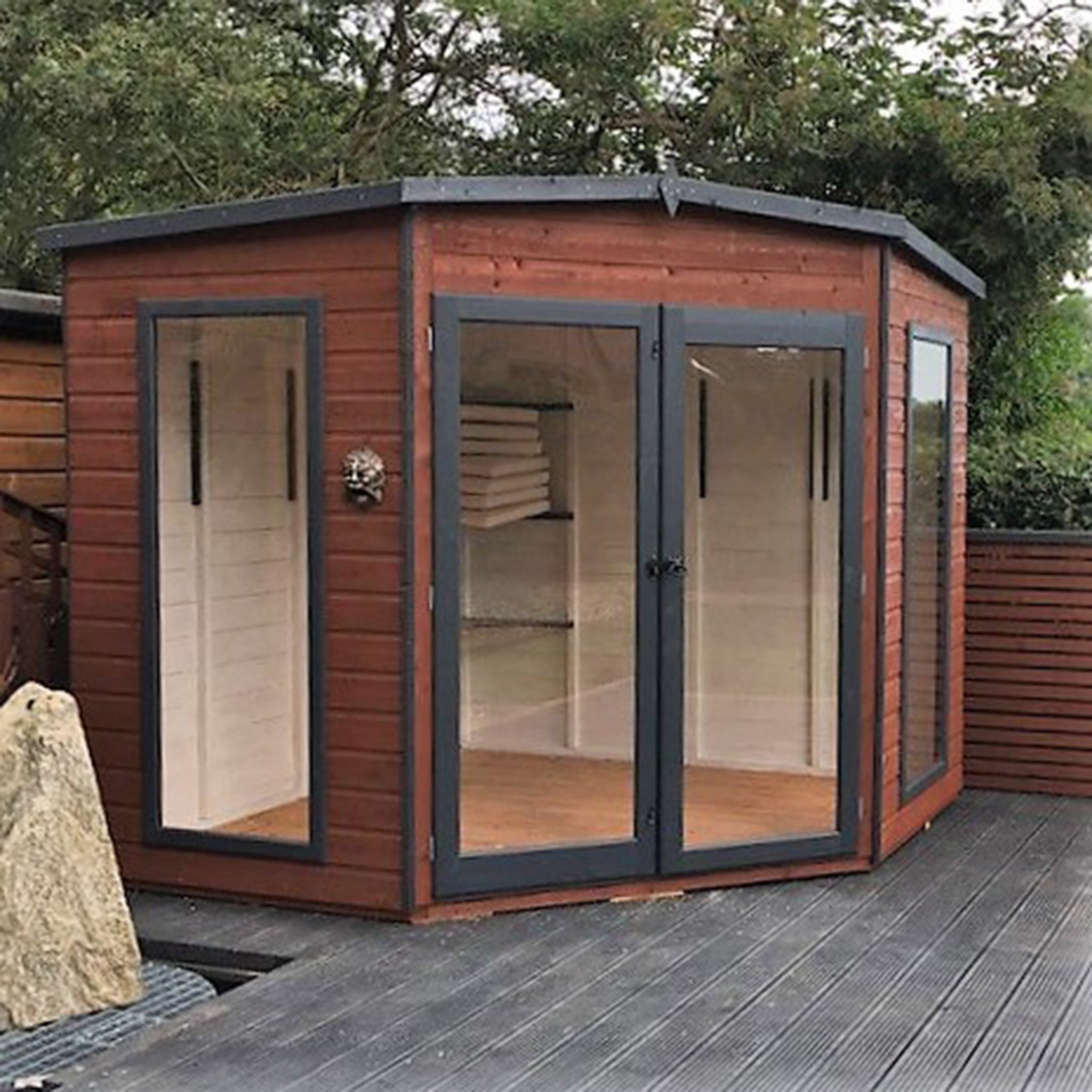 Shire Barclay 8x8 Corner Summerhouse 12mm Interlock Cladding Best Shed shire-barclay-8x8-corner-summerhouse-12mm-interlock-cladding-best-shed